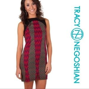 Tracy Negoshian Joan Zig Zag Print Dress Sz XL/14
